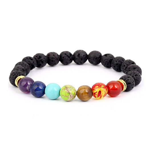 7 Genuine Chakra Healing Natural Stone Bead Anklet