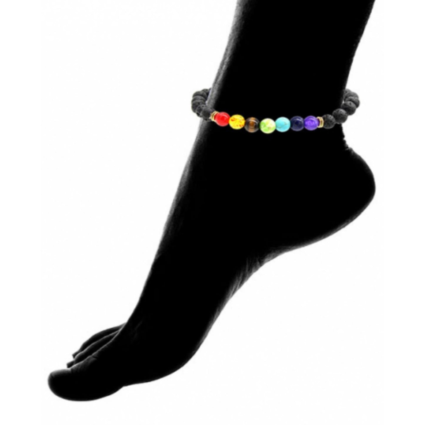 7 Genuine Chakra Healing Natural Stone Bead Anklet